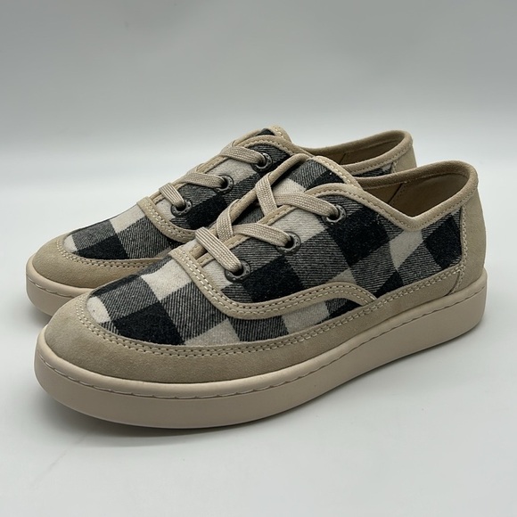 Zodiac Cheezburger Plaid Lace-Up Sneakers Women’s Size 6M Black White Tan NWT - Picture 5 of 12